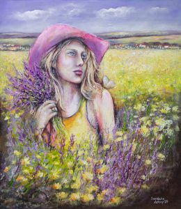 Abstrakcyjny obraz malowany ręcznie – SandeckaArt