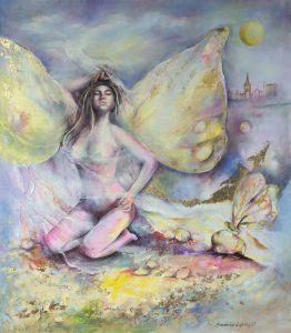 Abstrakcyjny obraz malowany ręcznie – SandeckaArt