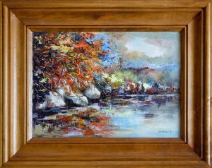 Pejzaż malowany ręcznie - SandeckaArt