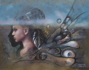 Obraz przedstawiający kobietę malowany ręcznie - SandeckaArt