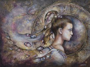 Obraz przedstawiający kobietę malowany ręcznie - SandeckaArt