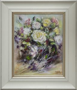 Obraz przedstawiający kwiaty malowane ręcznie - SandeckaArt