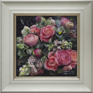 Obraz przedstawiający kwiaty malowane ręcznie - SandeckaArt