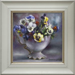 Obraz przedstawiający kwiaty malowane ręcznie - SandeckaArt