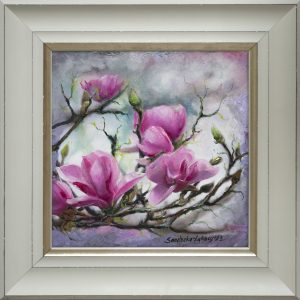 Obraz przedstawiający kwiaty malowane ręcznie - SandeckaArt