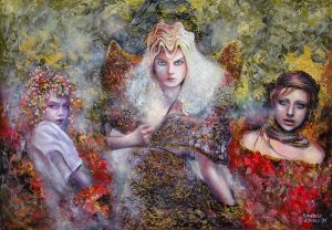 Obraz przedstawiający kobiety malowany ręcznie - SandeckaArt