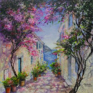 Pejzaż malowany ręcznie - SandeckaArt