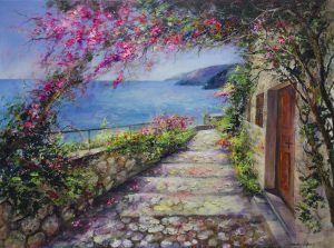 Pejzaż malowany ręcznie - SandeckaArt