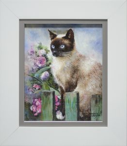 Obraz przedstawiający kota malowany ręcznie - SandeckaArt