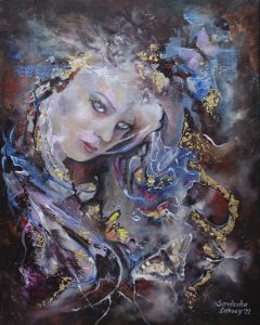 Obraz przedstawiający kobietę malowany ręcznie - SandeckaArt